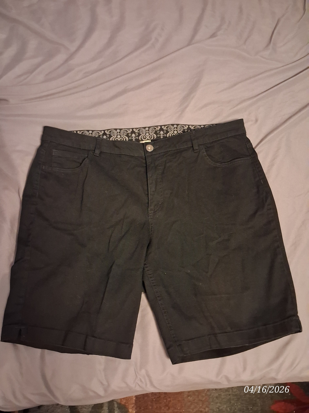 Faded Glory Black Women's Bermuda Shorts